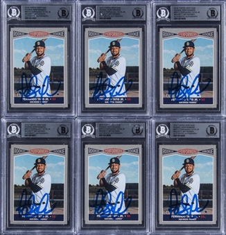 2019 Topps Heritage Rookie Performers #RP12 Fernando Tatis Jr. Signed Rookie Card Collection (6) - All BGS Encapsulated